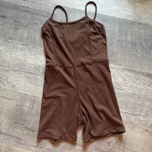 Brown Sleeveless Romper